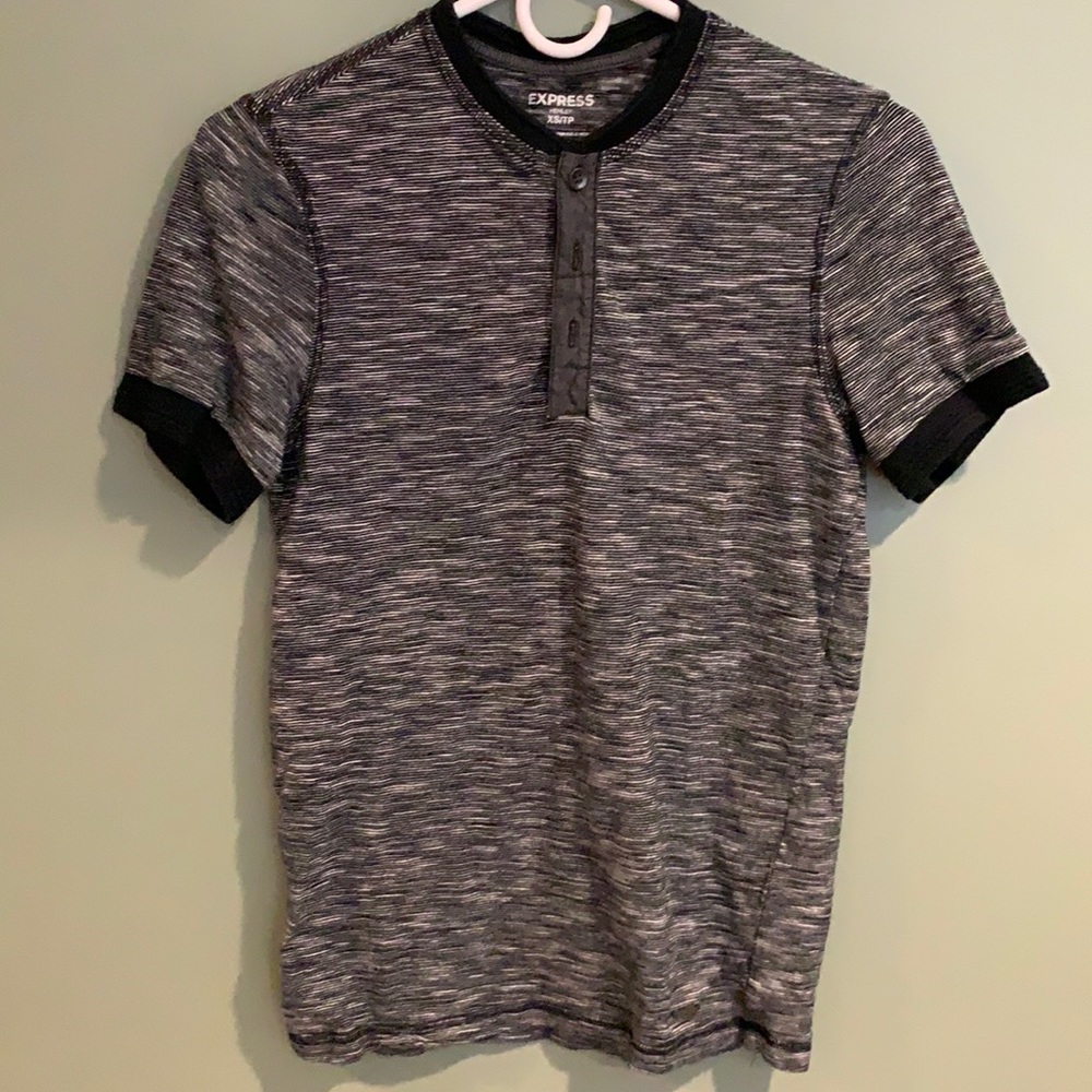 Express grey henley polo XS brand new!